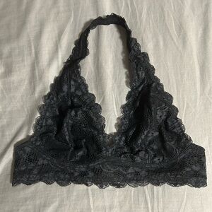 Intimately Free People Black Lace Halter Bralette Size S